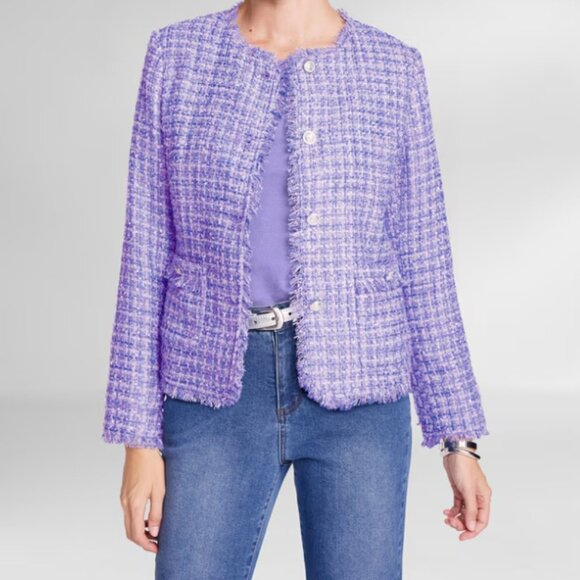 Nordstrom Classiques Entier "shaggy" Chanel-like fringe jacket - L - Picture 10 of 10